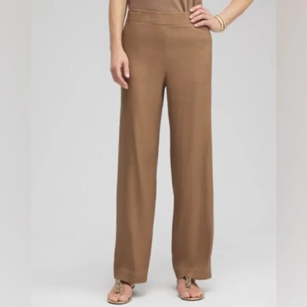 Chico’s Linen Blend Camel Pull On Pants - Picture 11 of 14